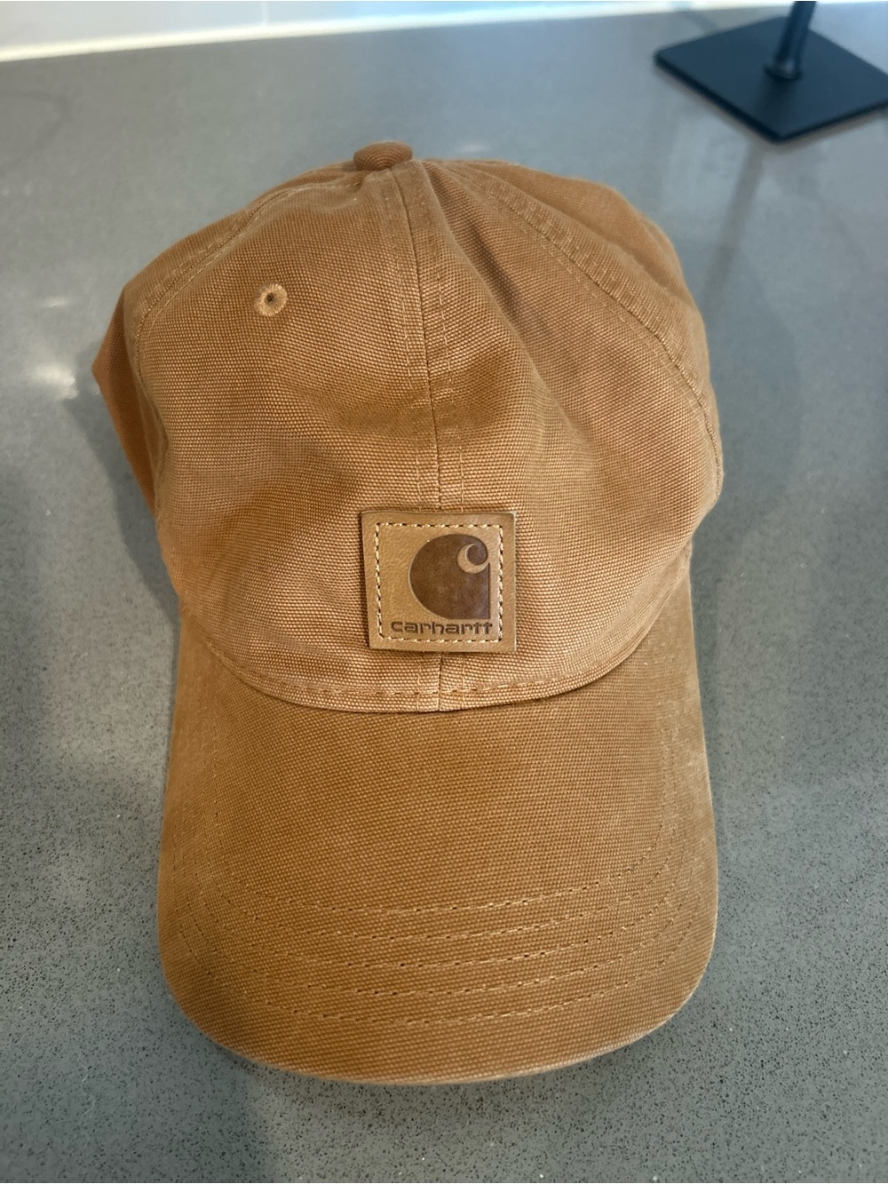 Carhartt Brown and Black Canvas Logo Cap
